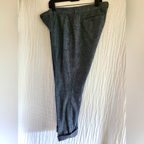 Vince Chambray Boyfriend Fit Cropped Trouser Size 30 - Picture 4 of 7